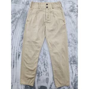 CURRENT ELLIOTT The Melia High Rise Cotton Canvas Casual Pants Size 24 Tan Khaki